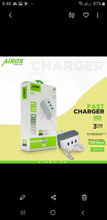 AIROX FAST CHARGER.. in Nowshera, Khyber Pakhtunkhwa - Free Business Listing