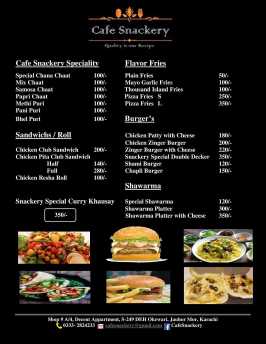 Cafe Snackery.. in Karachi City, Sindh - Free Business Listing