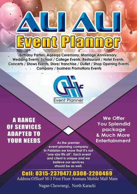 Ali Ali Event Management.. in Karachi City, Sindh - Free Business Listing