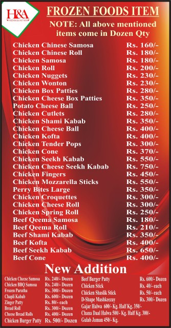 H&A Frozen Foods BBQ & FA.. in Karachi City, Sindh - Free Business Listing