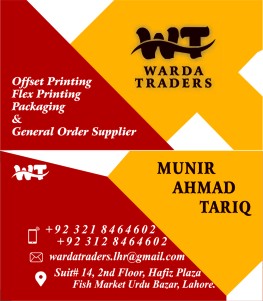 Warda Traders 8464602.. in Sabzazar Block B Sabzazar Housing Scheme Phase 1 & 2 Lahore, Punjab 54000 - Free Business Listing