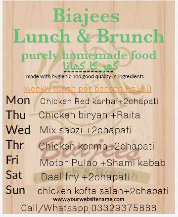 Daily lunch & Dinner week.. in Karachi City, Sindh - Free Business Listing