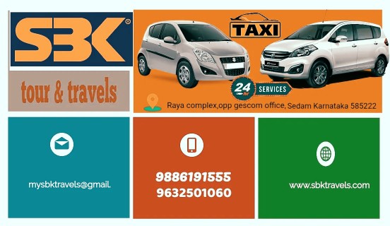 SBK tour & travels sedam.. in Sedam, Karnataka 585222 - Free Business Listing