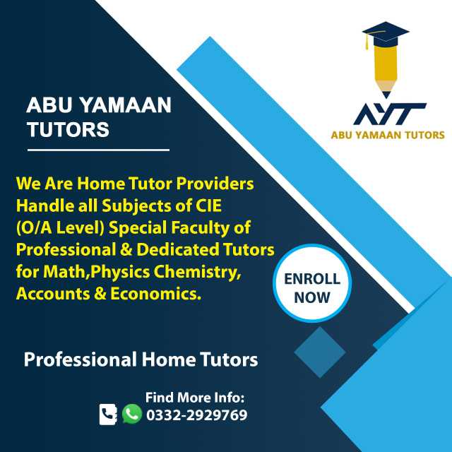 Home Tutors O/A Level for.. in Karachi City, Sindh - Free Business Listing
